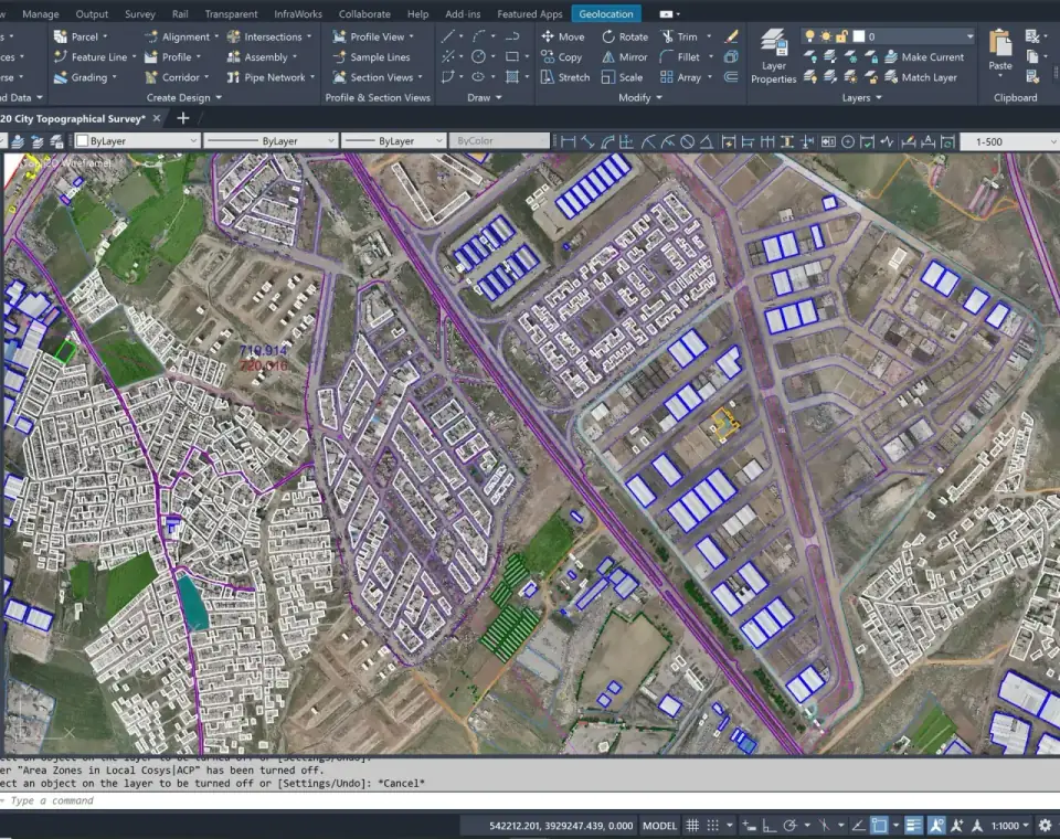 Civil 3D surface model